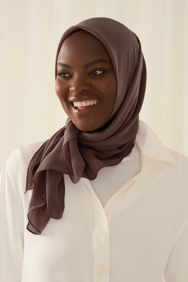 Everyday Chiffon Hijab - Cocoa - Razia Hijab Hover Image
