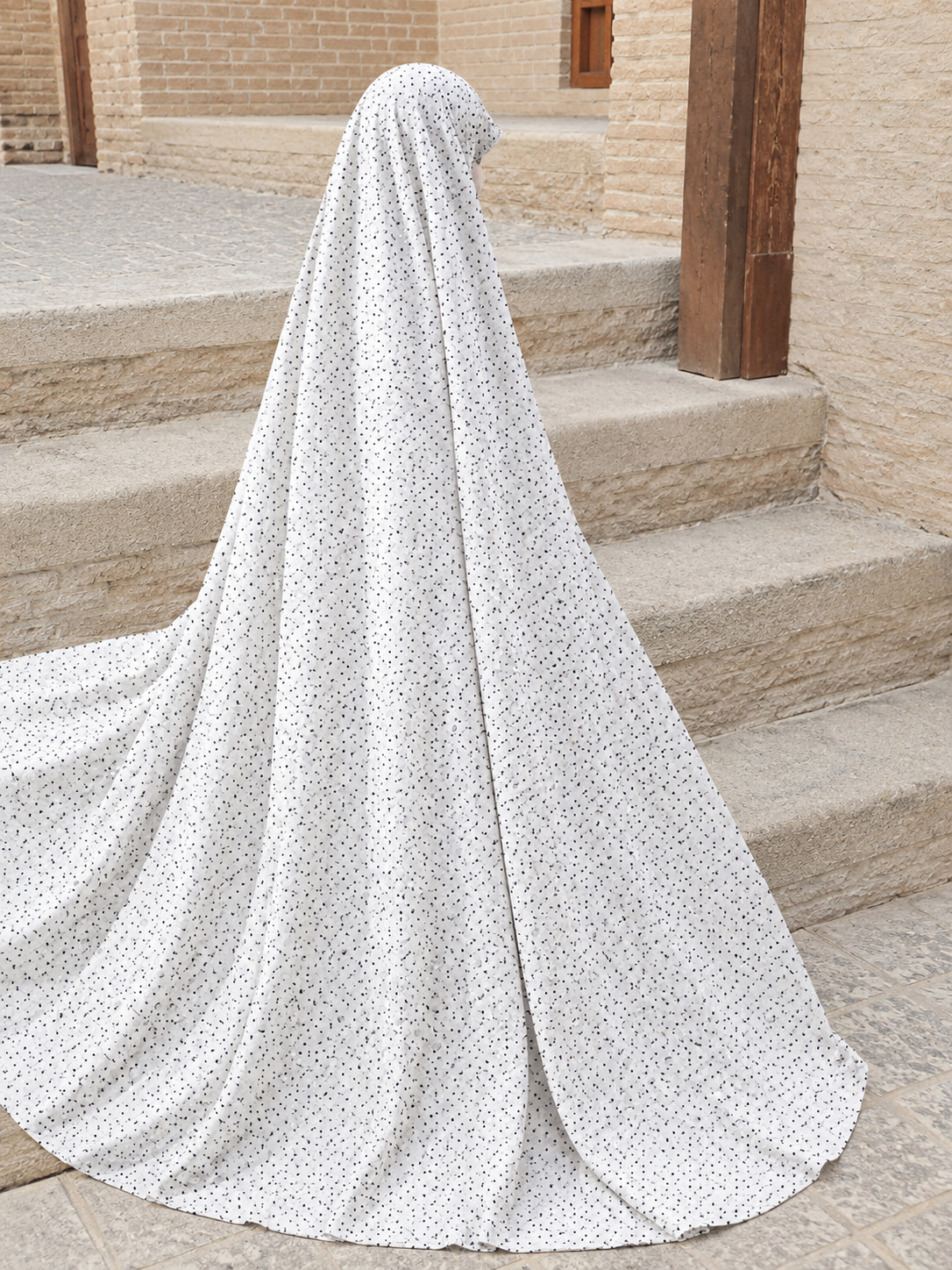 Printed Irani Chador – Soft Linen, Wrinkle-Free & Full Coverage