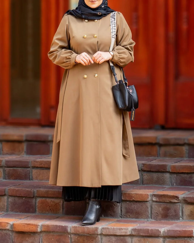 IRANI (BISCUIT BROWN) COAT FRONT OPEN STYLE Main Image