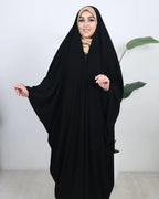 Elegant Irani Abaya with Dori Sleeves and Front Zip - Razia Hijab