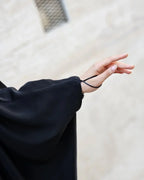 Elegant Irani Abaya with Dori Style Sleeves - Razia Hijab