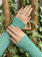 Premium Lace Arm Sleeves | Mint Green