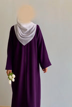 Everyday Front Open Abaya - Indigo