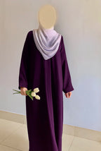 Everyday Front Open Abaya - Indigo