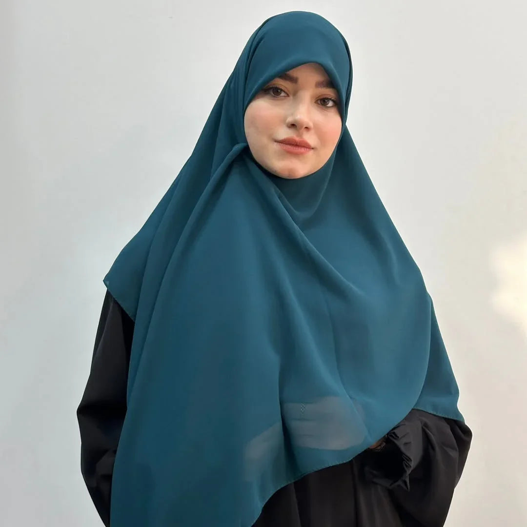 Set of 5 Irani Square Scarves – Georgette Fabric Large Size - Razia Hijab