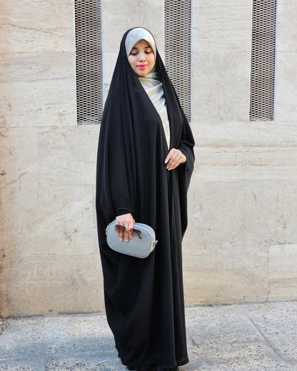Elegant Irani Abaya with Dori Style Sleeves