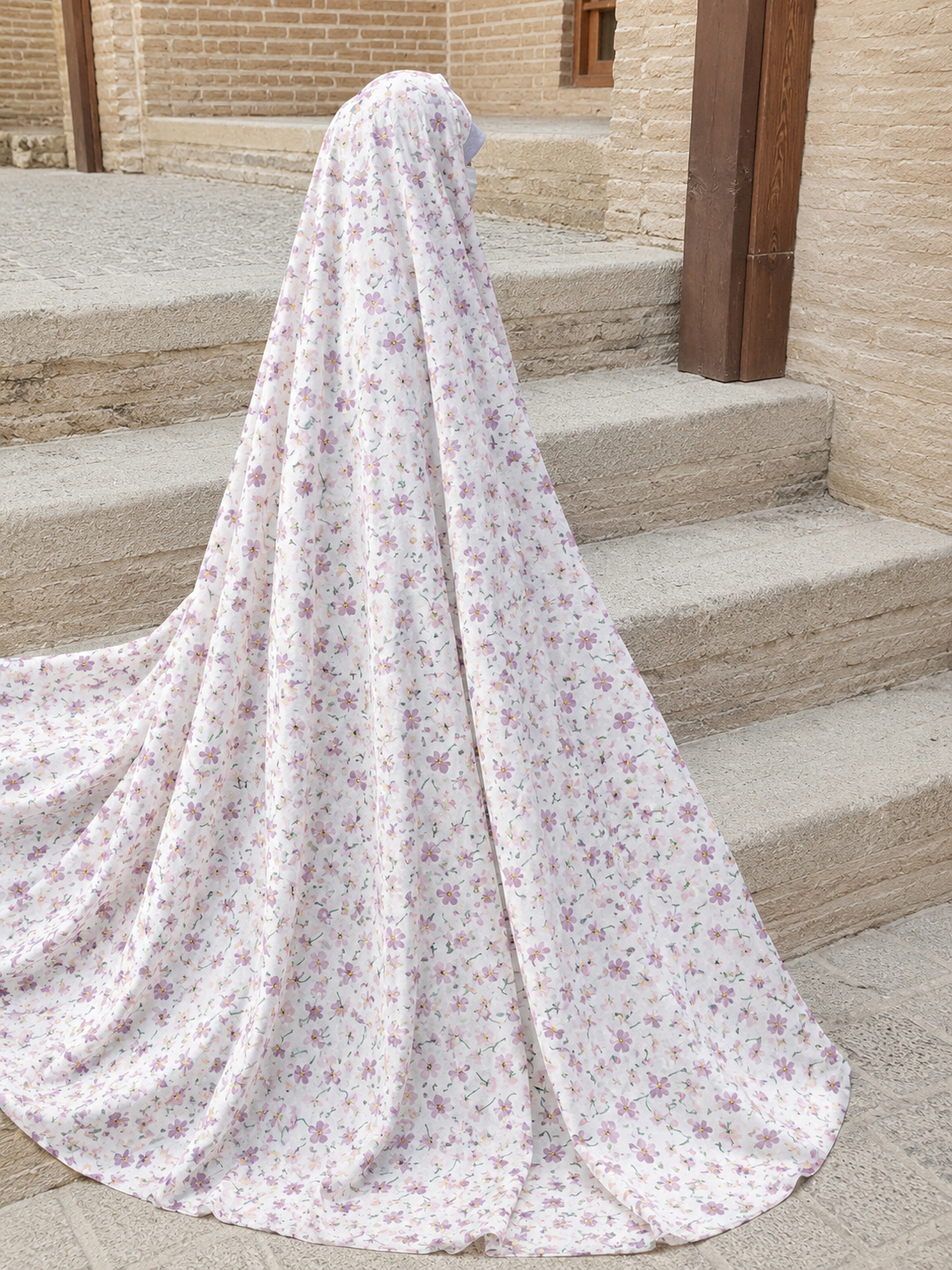 Printed Irani Chador – Soft Linen, Wrinkle-Free & Full Coverage