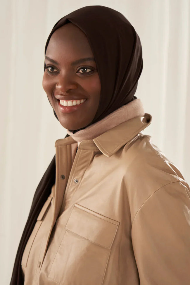 Everyday Chiffon Hijab - Espresso - Razia Hijab Hover Image