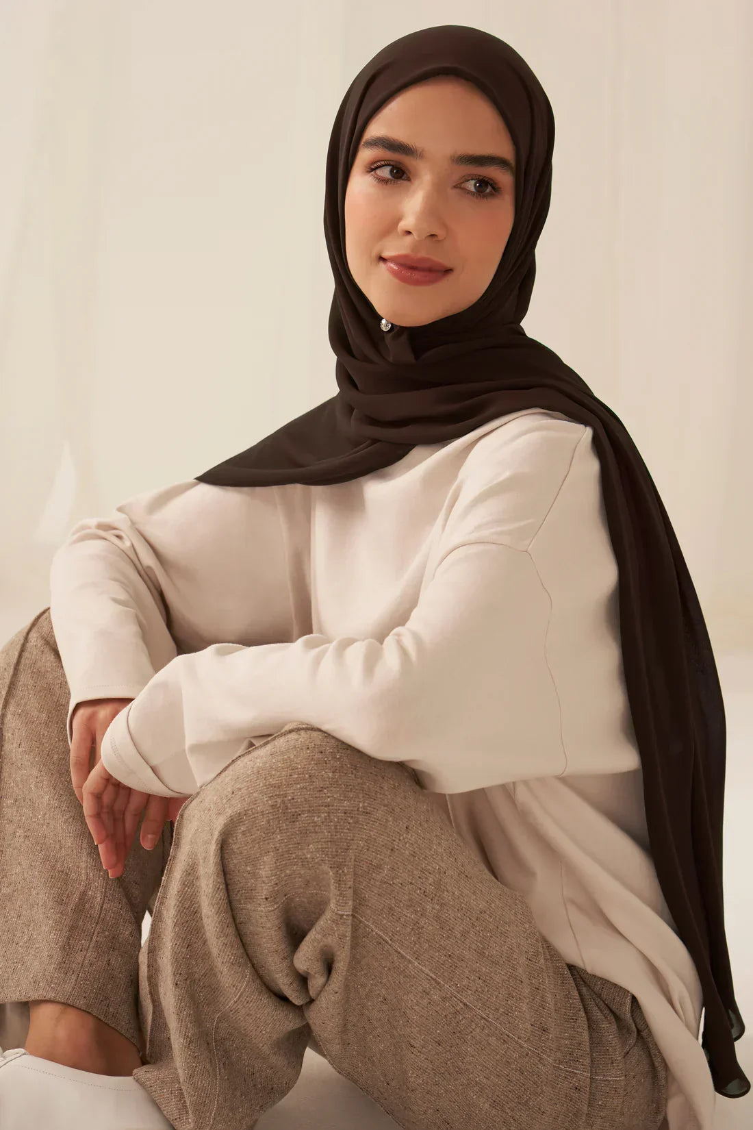 Everyday Chiffon Hijab - Espresso - Razia Hijab