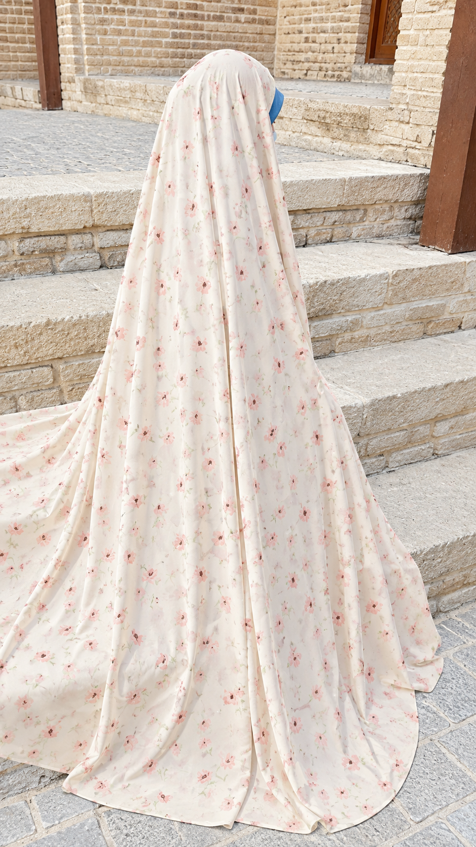 Printed Irani Chador – Soft Linen, Wrinkle-Free & Full Coverage