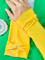 Elegant Yellow Iranian Cotton Jersey Sleeves - Razia Hijab