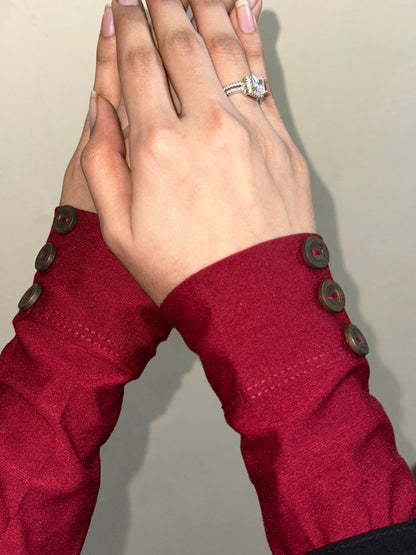 Elegant Maroon Iranian Sleeves