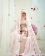 BRIDAL CHADOR – HANDWORK SATIN - Razia Hijab