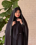 BLACK PEARL HANDWORK CHADOR - Razia Hijab