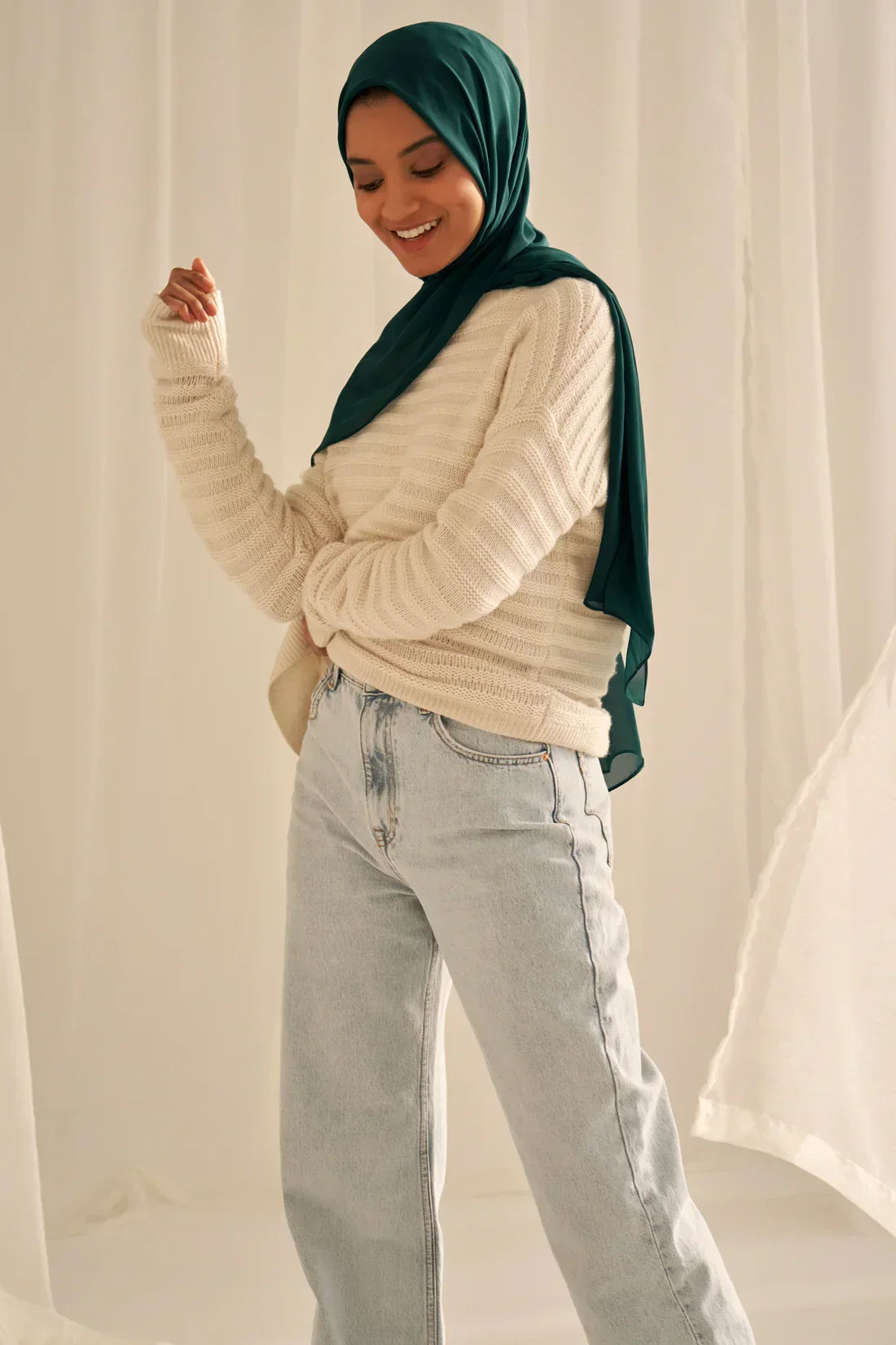 Everyday Chiffon Hijab - Forest Green - Razia Hijab