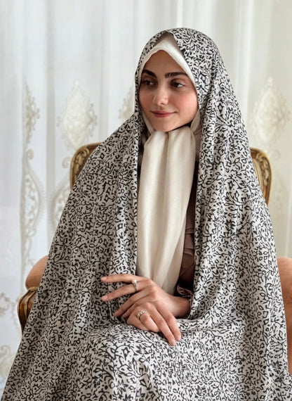 Premium Printed Iranian Linen Chador – Floral Design