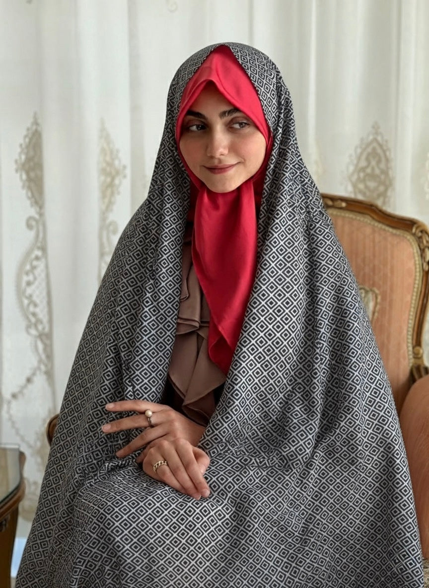 Premium Printed Iranian Linen Chador – Abstract Motif