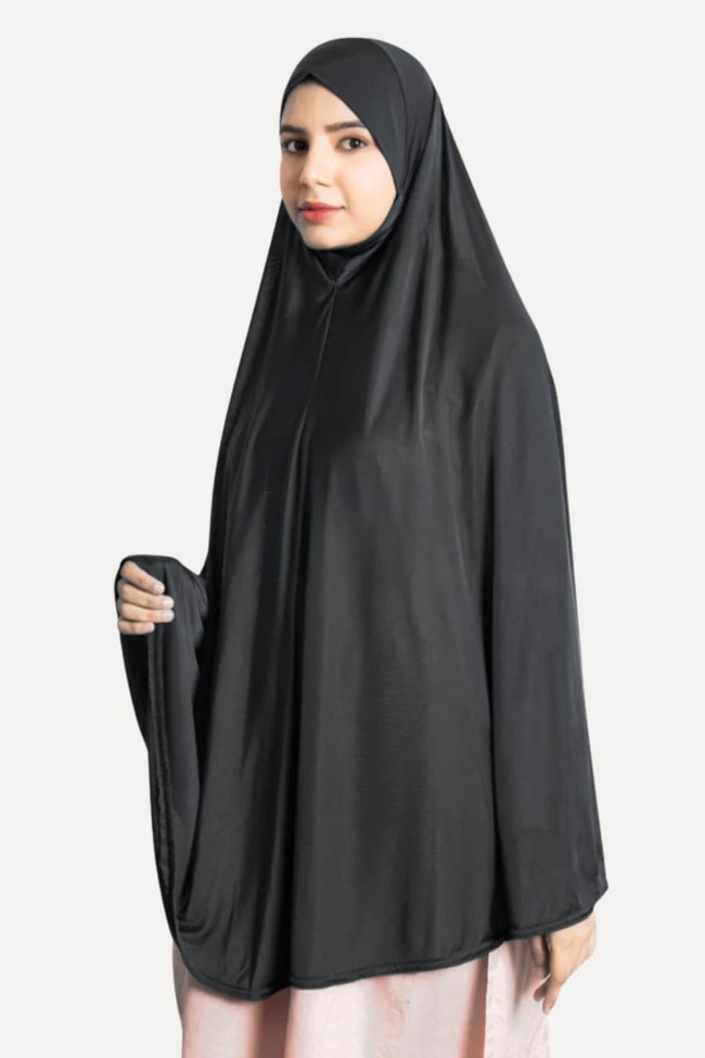 MAKHNA HIJAB - BLACK - Razia Hijab Hover Image