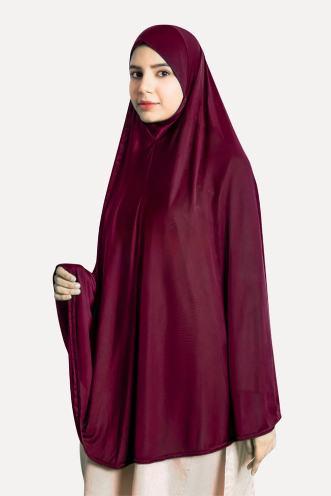 MAKHNA HIJAB - MAROON - Razia Hijab Hover Image