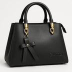 Luxury Gucci Black Leather Handbag – Elegant Gold Detailing - Razia Hijab
