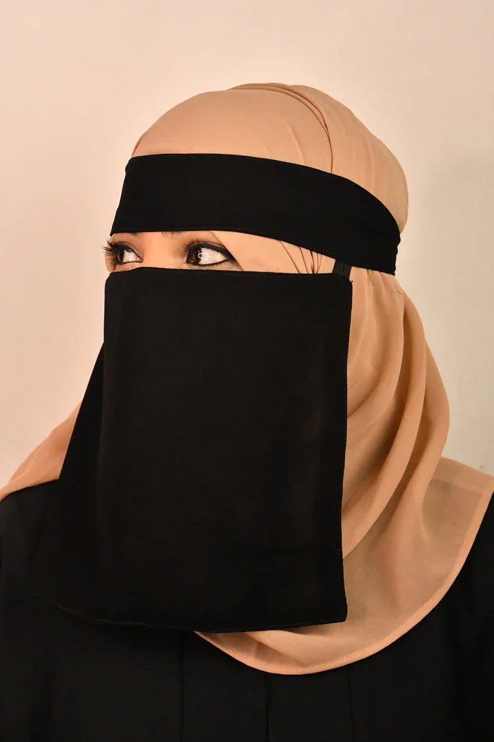 Daily Wear Plain Short Saudi Imported Niqab - Razia Hijab