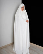Elegant White Irani Chador – Formal - Razia Hijab
