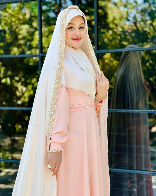 Luxury 3-Piece Iranian Festive Set – Handcrafted Scarf, Chador & Abaya