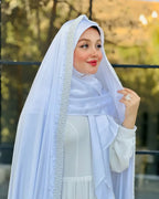 White – Festive Handcrafted Iranian Chador - Razia Hijab