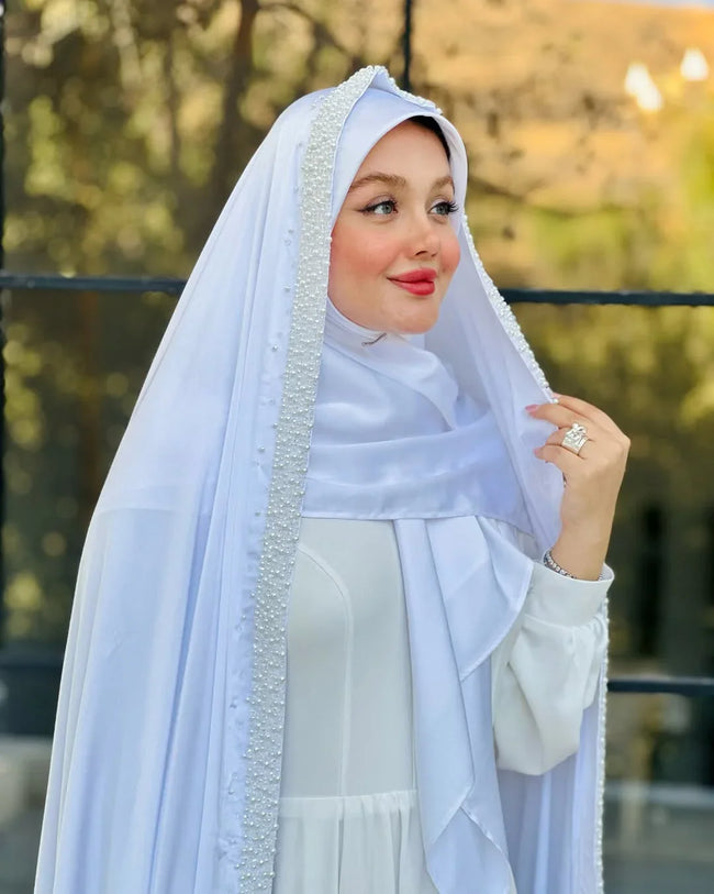White – Festive Handcrafted Iranian Chador Main Image