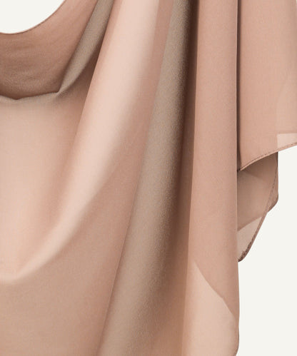 Dark Beige Chiffon Hijab