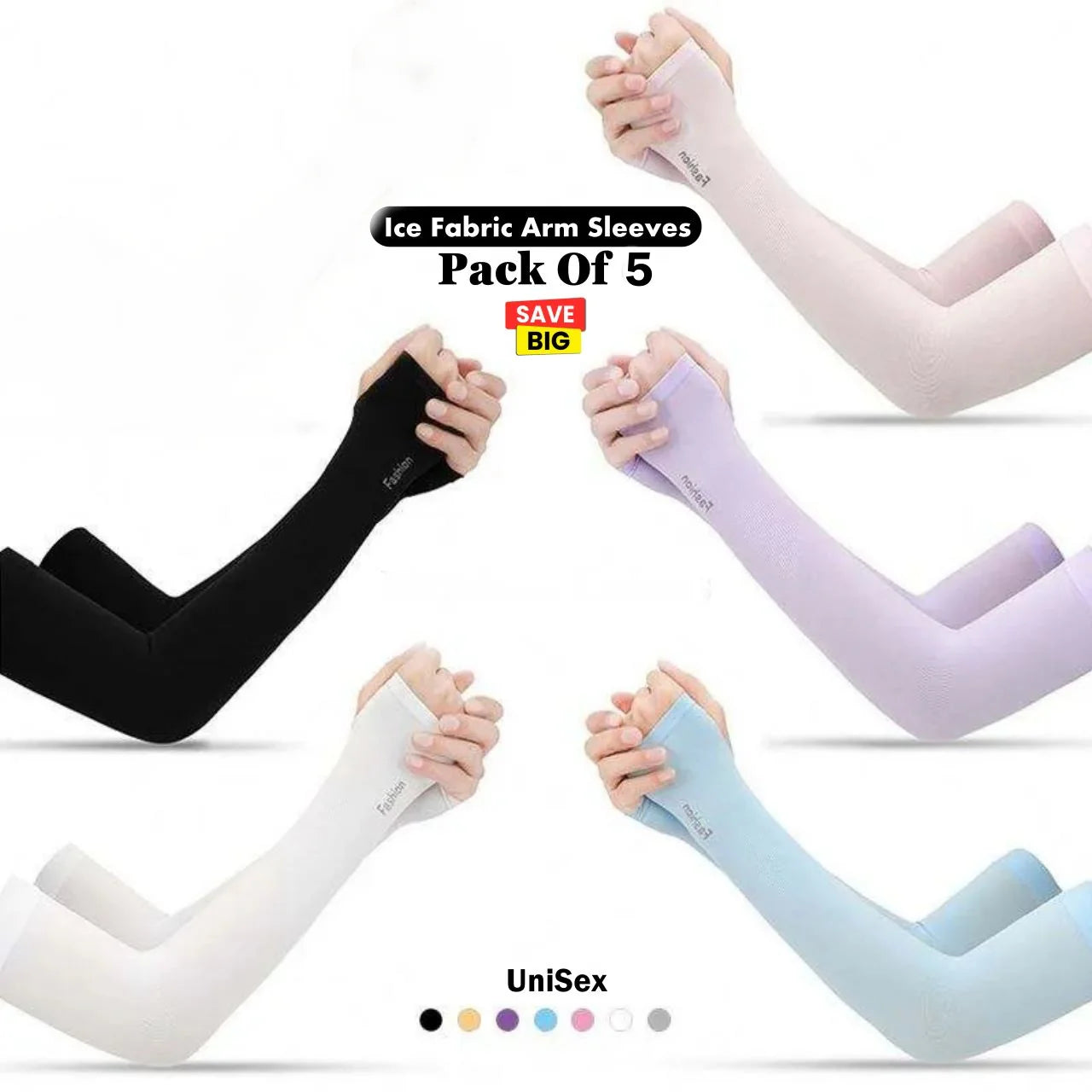 Ice Fabric Arm Sleeves Pack of 5