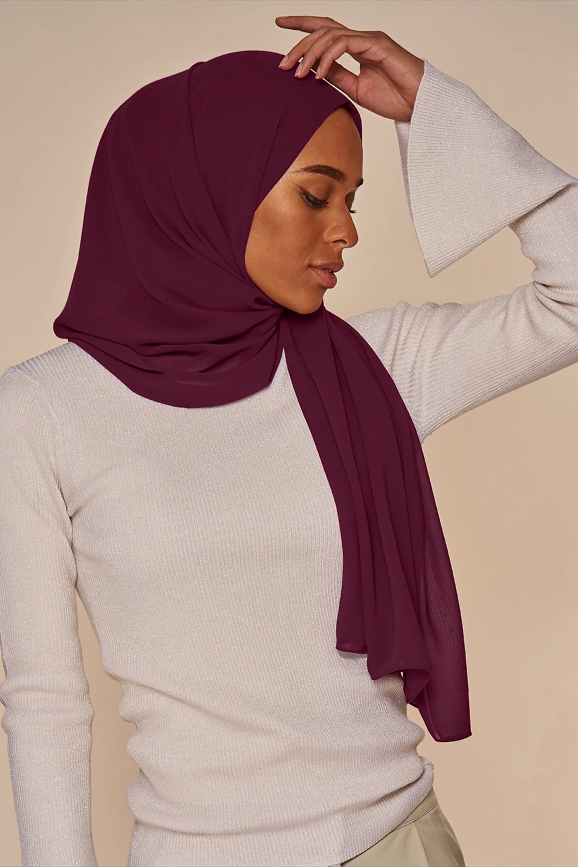 Chiffon Bubble - Aubergine - Razia Hijab