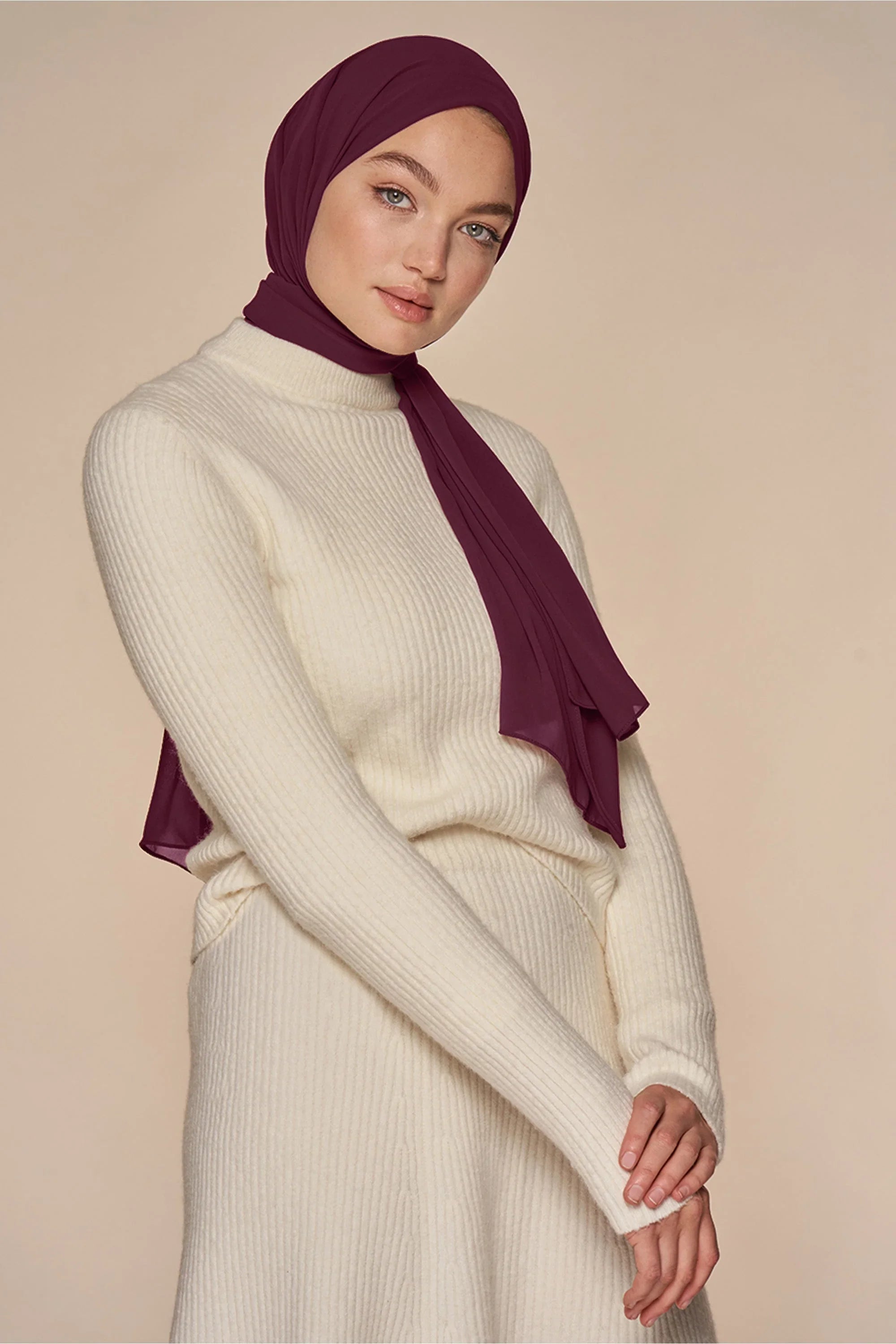 Chiffon Bubble - Aubergine - Razia Hijab