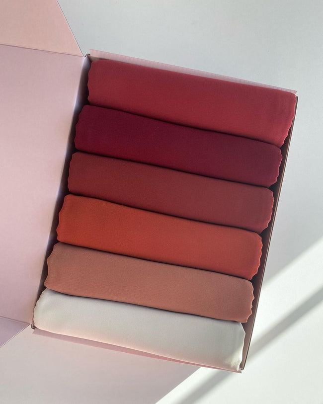 GEORGETTE HIJAB BOX - SUGAR & SPICE - Razia Hijab Hover Image