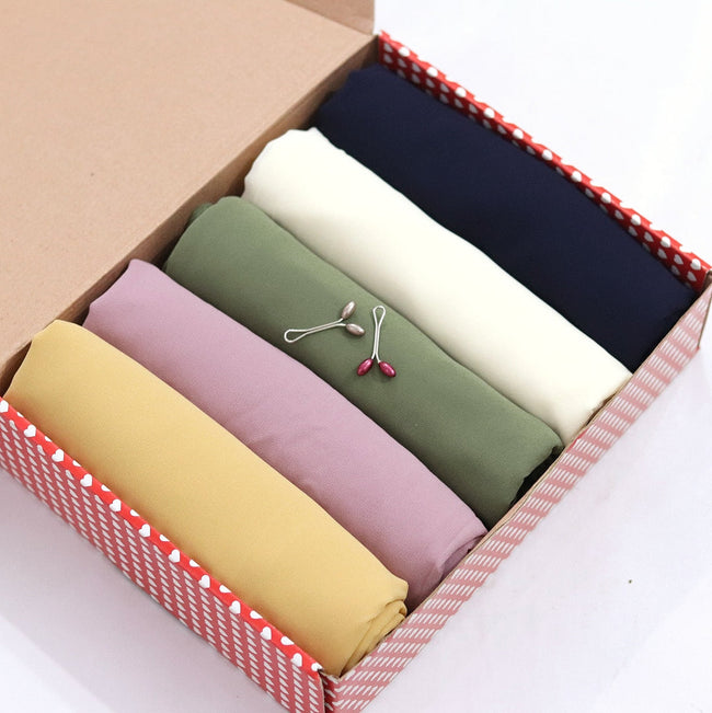 GEORGETTE HIJAB BOX OF 5 - Razia Hijab Hover Image