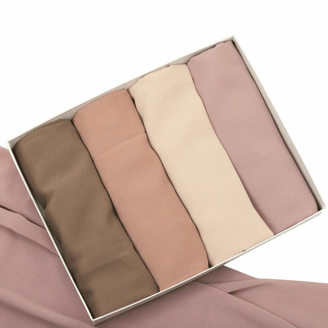GEORGETTE HIJAB BOX OF 4 (A) - Razia Hijab