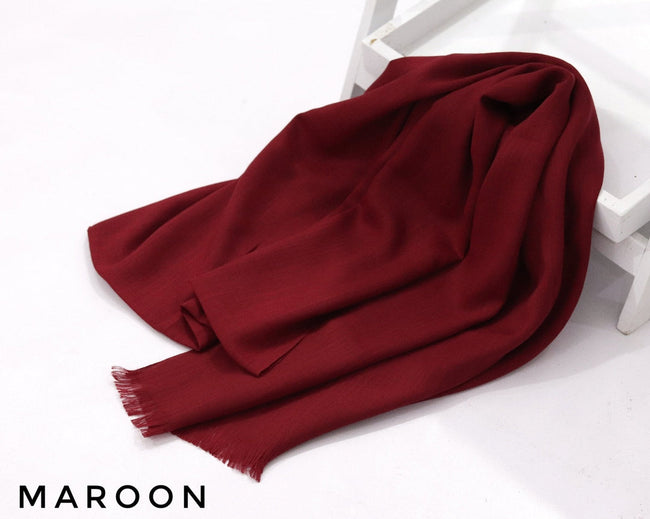 PREMIUM TURKISH VISCOSE - MAROON - Razia Hijab Hover Image