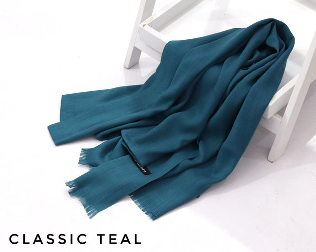 PREMIUM TURKISH VISCOSE - CLASSIC TEAL - Razia Hijab Hover Image