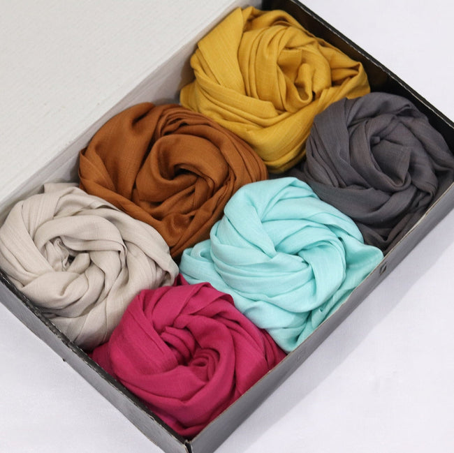 BOX OF 6 TURKISH HIJABS - Razia Hijab Hover Image
