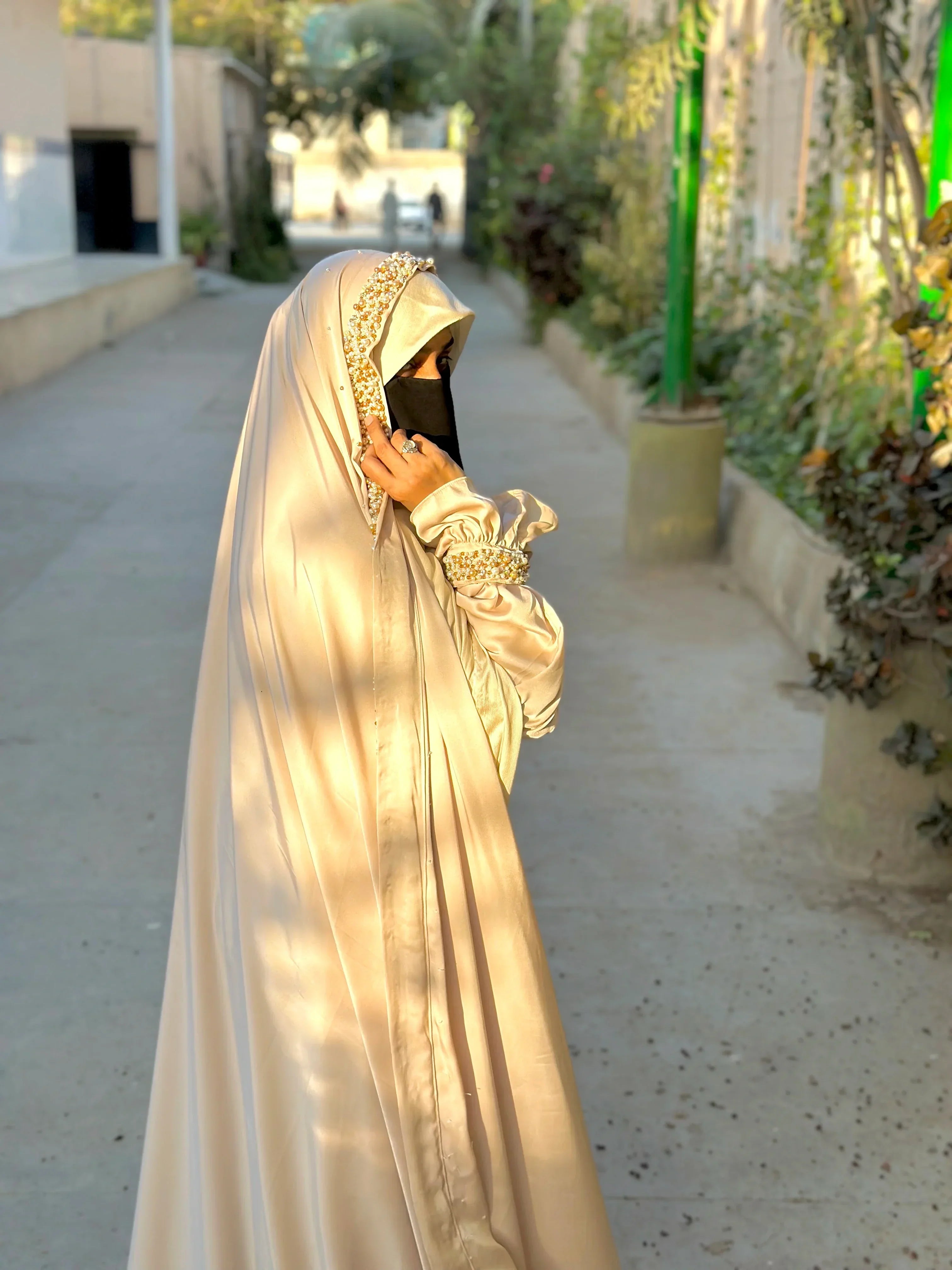 Royal Silk Iranian Bridal Dress - Razia Hijab