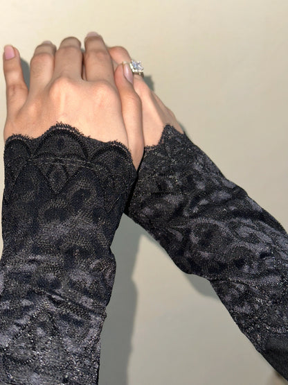 Luxury Black Iranian Fancy Sleeves