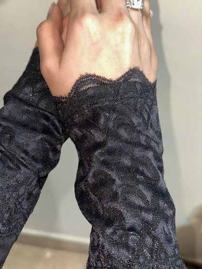 Luxury Black Iranian Fancy Sleeves