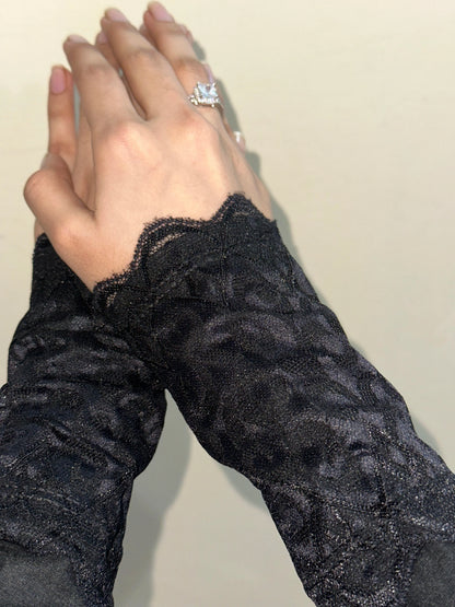 Luxury Black Iranian Fancy Sleeves