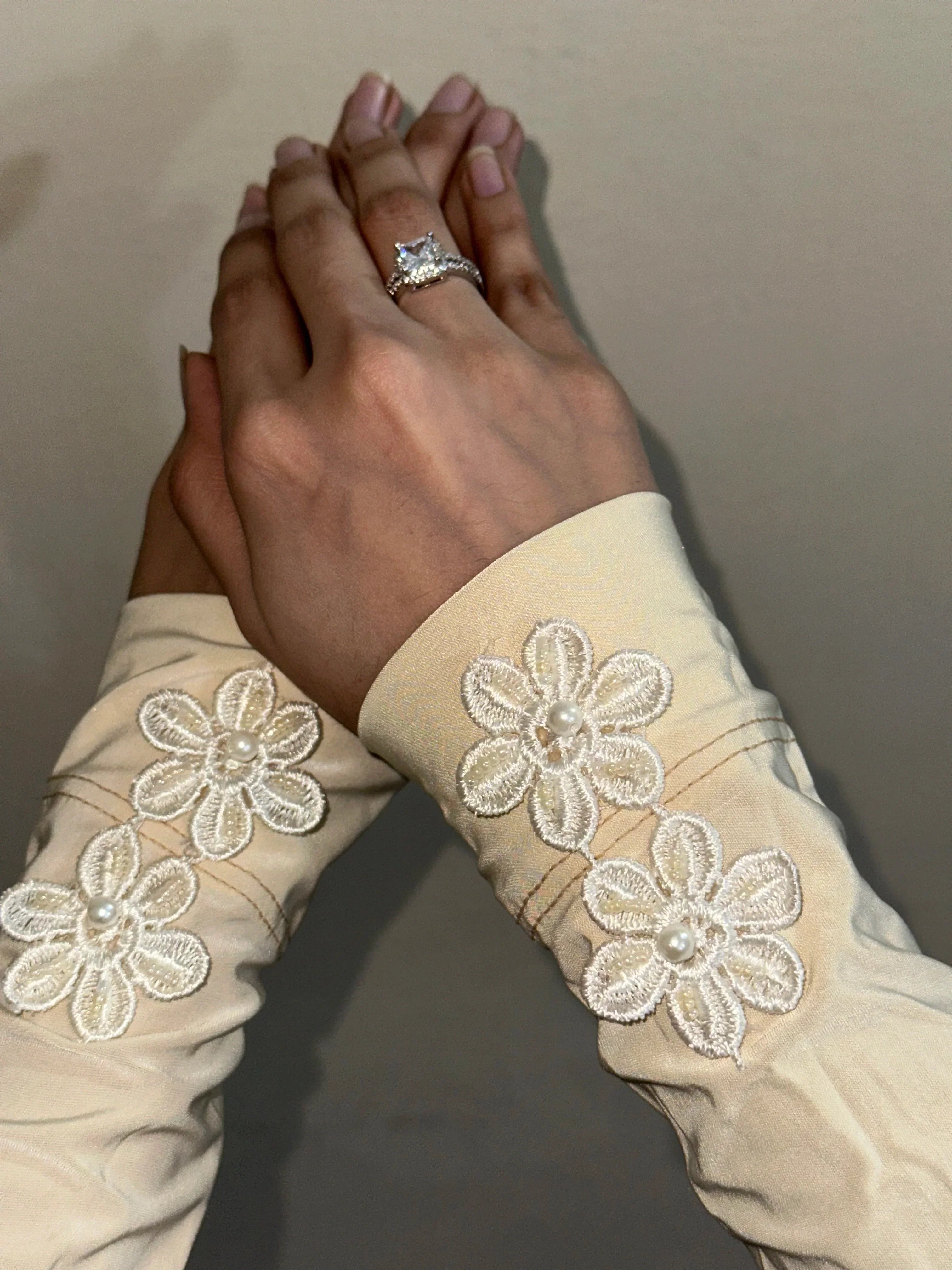 Iranian Fancy Sleeves – Beige - Razia Hijab