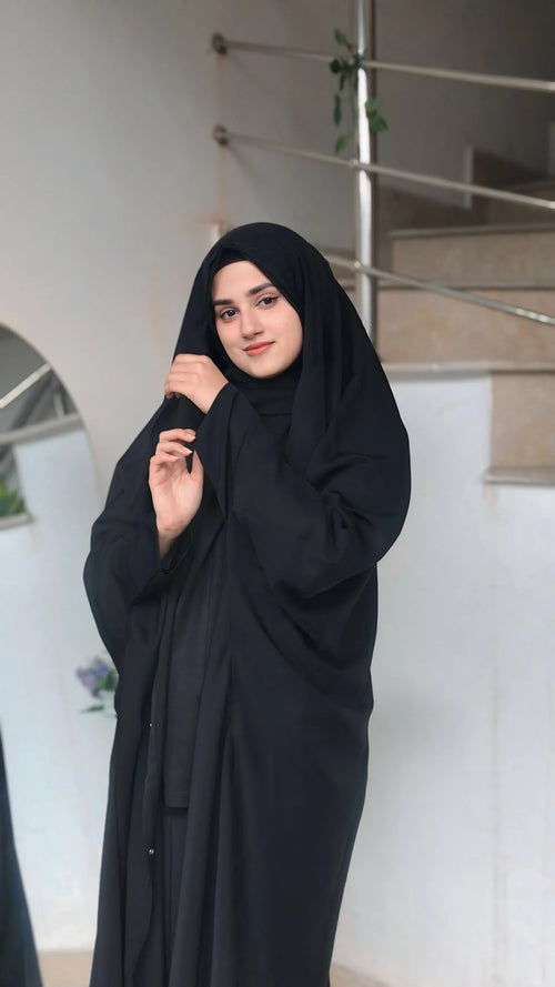 Irani abaya With Sleeves And Buttons - Razia Hijab