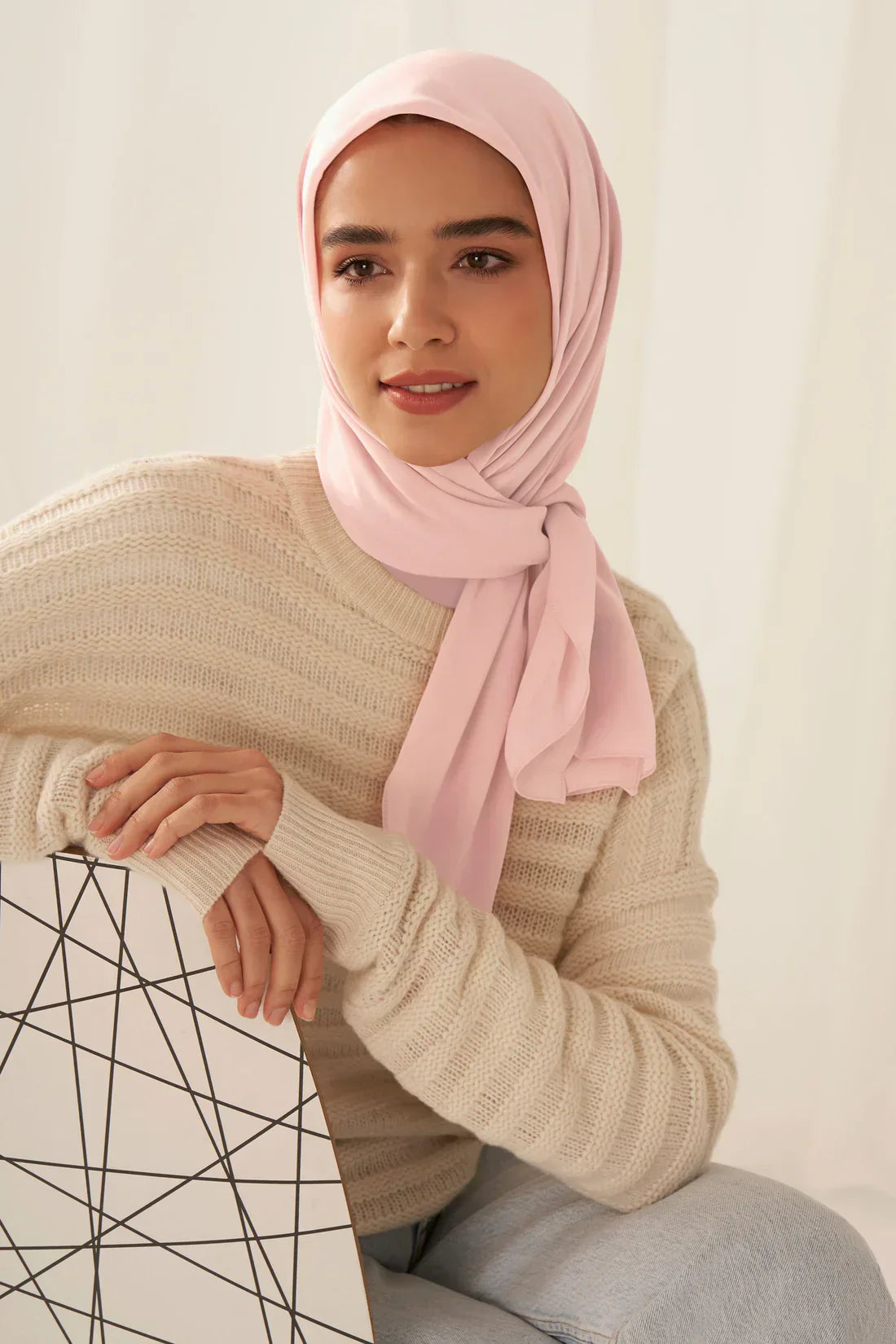 Everyday Chiffon Hijab - Pale Rose - Razia Hijab