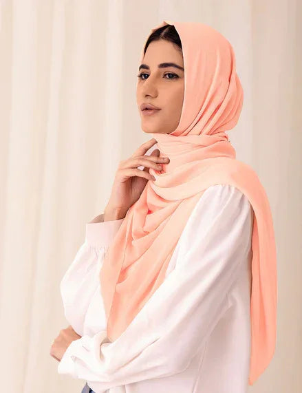 Chiffon Bubble - Apricot - Razia Hijab