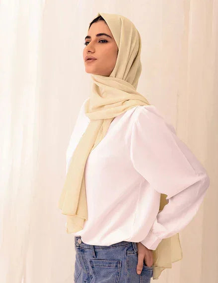 Chiffon Bubble - Beige - Razia Hijab Hover Image