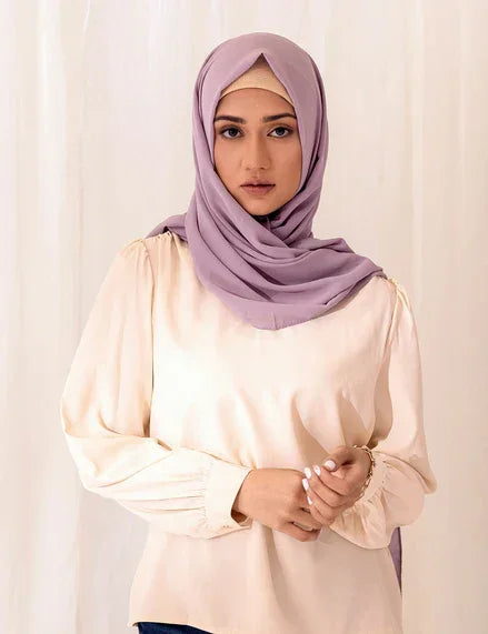 Chiffon Bubble - Mauve - Razia Hijab Hover Image