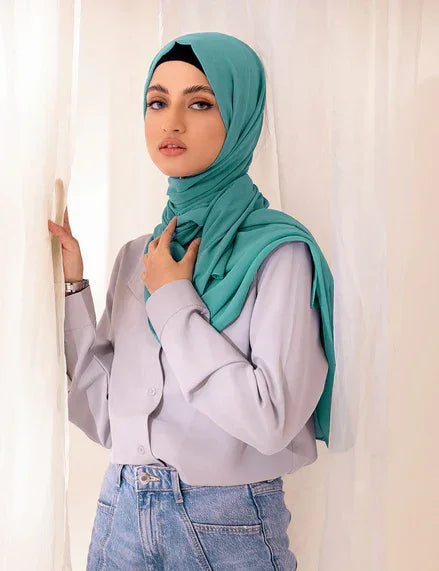 Chiffon Bubble - Teal Blue - Razia Hijab